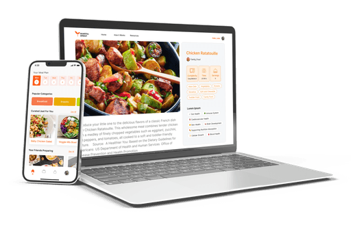 Heartful Sprout family app on phone and laptop