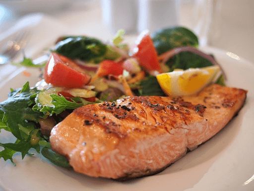 Salmon with greens family meal